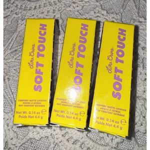 Lime Crime Punked Up Peach Soft Touch Lipstick .14oz Discontinued NEW Lot of 3